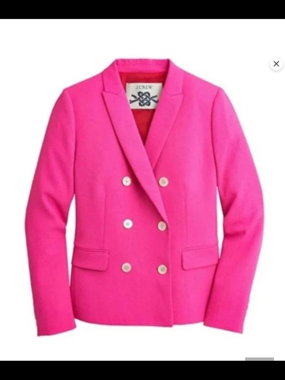 J. Crew Women's Double-Breasted Pink Blazer Size 00